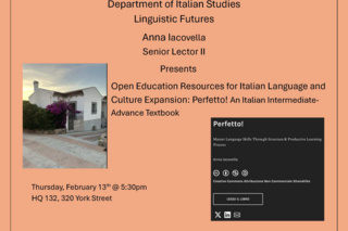 Poster for Perfetto! An Italian Intermediate-Advance Textbook
