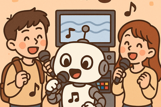 robot singing karaoke
